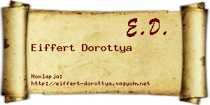 Eiffert Dorottya névjegykártya